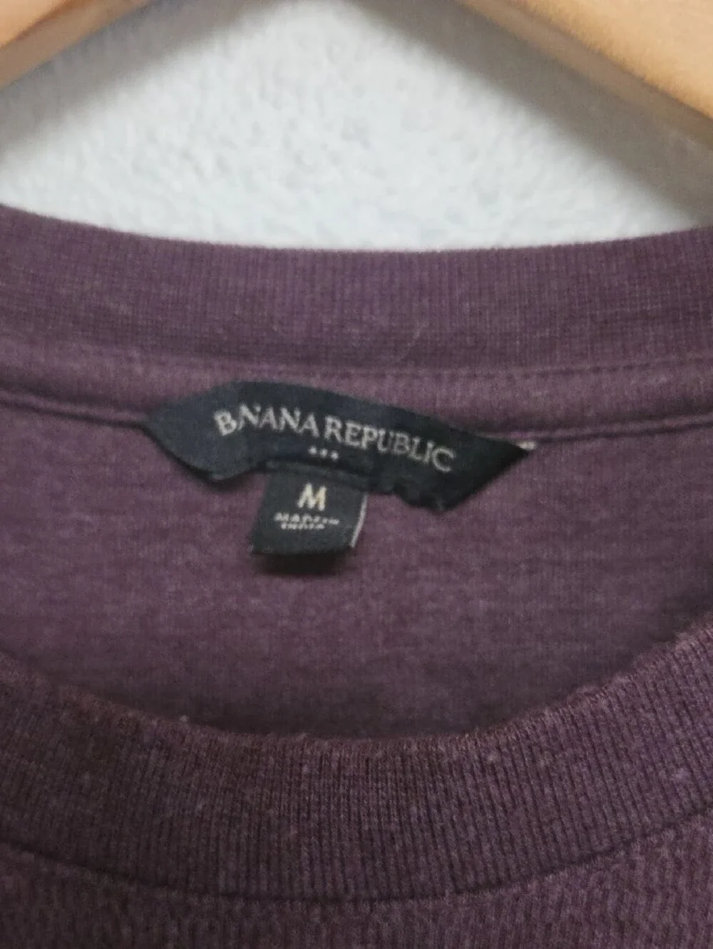 Banana Republic Men's Crewneck Long Sleeve Tee in Brown